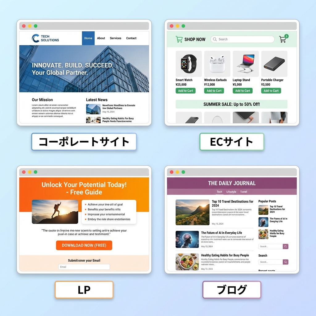 サイトの種類比較